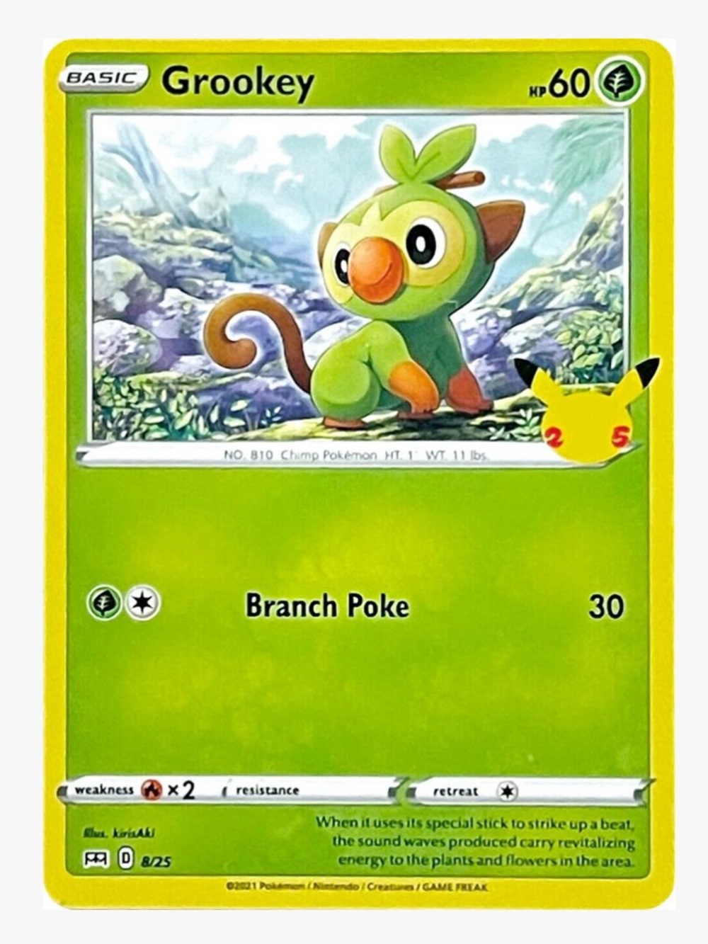 Grookey McDonald's 25th Anniversary Promos Pokemon Trading Card